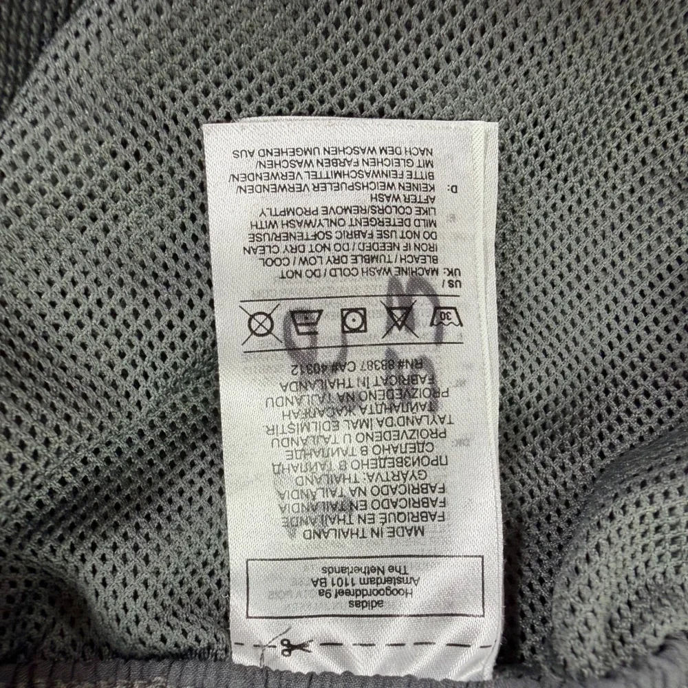 Adidas Track Pants Kids Size‎ L Good Gray Mesh Lined Zipper Pockets 3-Stripe